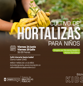 Taller Cultivo de hortalizas para niños