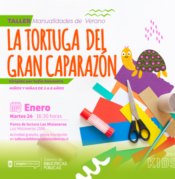 Taller Manualidades de verano. La tortuga del gran caparazón