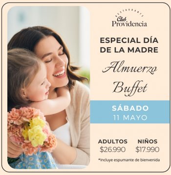 Almuerzo buffet Día de la Madre (sábado)