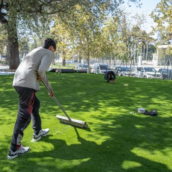 80% de avance llevan obras de la Zona Canina Parque Inés de Suárez