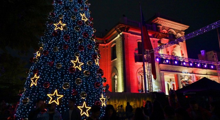 Más de 3.500 vecinos disfrutaron del encendido de árbol de navidad del Palacio Falabella